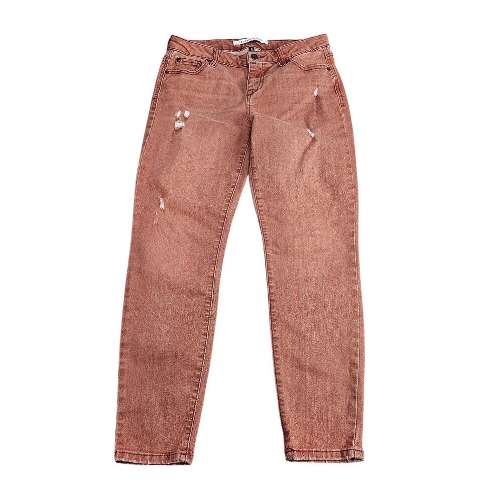 Celebrity Pink Jeans Juniors 9 Mid Rise Skinny Distressed Stretch Denim Pants